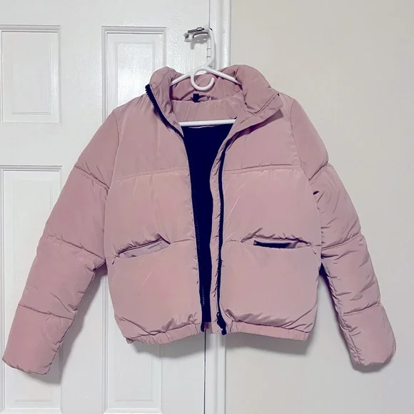 H&M Jackets Coats Hm Pink Puffer Jacket Poshmark